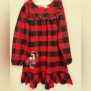 Disney Minnie Mouse Christmas plaid pajamas Girls size 7/8